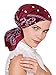 Paisley Bandana Scarf Pre Tied Cotton Chemo Hat Turban for Cancer Burgundy Red