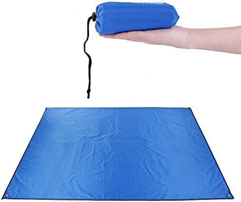 Tarps Mat , Outdoor Lightweight Multipurpose Waterproof Camping Tarp for Picnics, Tent Footprint, and Sunshade -71 x 87 Inches (Blue)