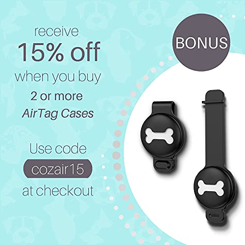 Co.Z AirTag Dog Collar Holder 2021 Apple AirTag Case for Dog Collar W