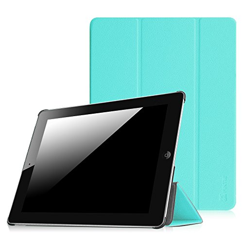Fintie Slimshell Case for iPad 2 3 4 (Old Model) - Lightweight Tri-Fold Smart Stand Cover Protector Supports Auto Wake/Sleep for iPad 4th Generation with Retina Display, iPad 3 & iPad 2, Blue