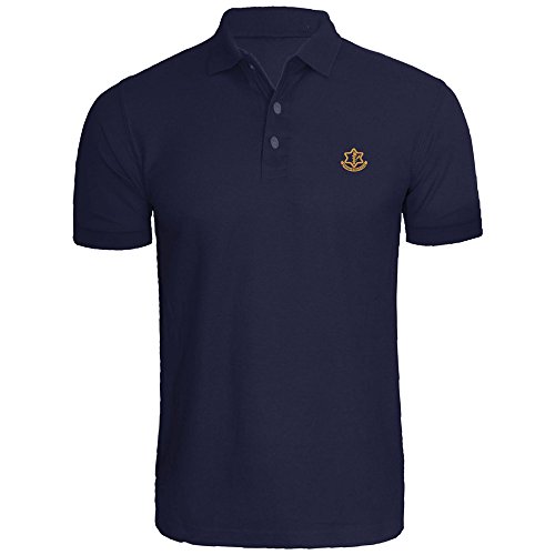 Mens IDF Israel Defense Forces Symbol Embroidery Embroidered Polo Shirts