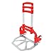 FCH Folding Hand Truck, Aluminum Portable Folding Hand Cart,165lbs Capacity Hand Cart and Dolly Ideal for Home, Auto, Office,Travel Use, Red