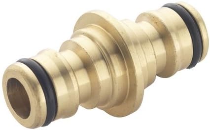 Spear & Jackson BWF7 Double Male Brass Hose Connector, Blue, Klein
