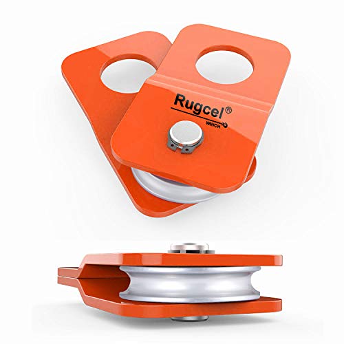 RUGCEL Winch 4.8T Heavy Duty Recovery Winch Snatch Block,10500lb Capacity (Orange)