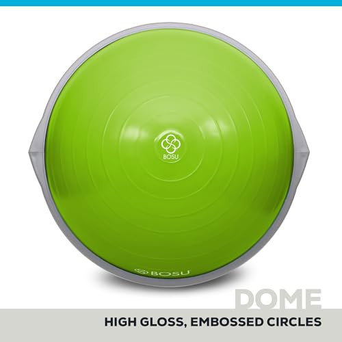 Bosu 65-Centimeter Dynamic Non-Slip Travel-Size Home Gym Workout Balance Ball Pod Trainer for Strength and Flexibility, Lime Green