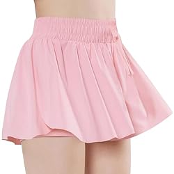 EXARUS Girls Flowy Butterfly Shorts Athletic 2 in 1