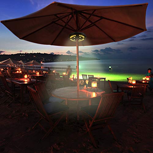 Patio Umbrella Light Warm White 3 Lighting Modes Cordless 24 LED Lights,4 AA Battery Operated Umbrella Pole Light for Patio Umbrellas Camping Tents or Outdoor Use - Thumbnail 6