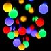ApexPower Solar Powered Outdoor String Lights, 50LEDs Waterproof Globe Ball Christmas Lights for Garden, Patio, Yard, Home, Trees, Paties, Holiday Decorations(Multicolored)