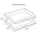 Acrimet Facility 2 Tier Letter Tray, Side Load, Letter Size/A4, Desktop File Organizer, Plastic (White Color)