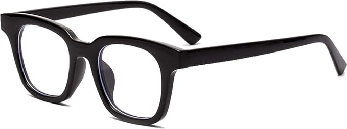 Amazon Co Jp クラッシック 黒縁 伊達メガネ ブルーライトカットレンズ 大きめフレーム 眼鏡 サングラス 服 ファッション小物