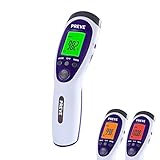 PREVE Non Contact Infrared Medical Clinical Forehead Thermometer for Infants Children Adults Multi-Function 3 in1 No Touch Instant Fever Detection