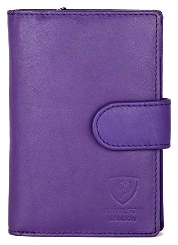 J. Wilson London Ladies RFID Safe Designer Leather Purse Card Women Wallet Zip Pocket Boxed โ image 1