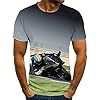 JFX 3D Digitale Print Korte Mouw Heren Polyester Racing T-Shirt Zomer Ronde Hals Losse Jas Samen/I / 2XL
