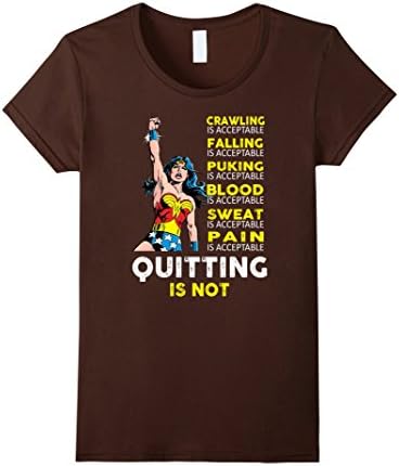 Women's Quitting is not shirt Medium Brown