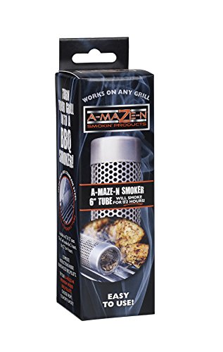 A-MAZE-N 6" Pellet Tube Smoker Prefilled With 100% Wood Hickory BBQ Pellets