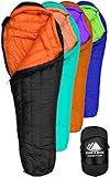 Hyke & Byke Eolus 0 Degree F 800 Fill Power Hydrophobic Goose Down Sleeping Bag with ClusterLoft Base - Ultra Lightweight 4 Season Men's and Women's Mummy Bag Designed for Backpacking