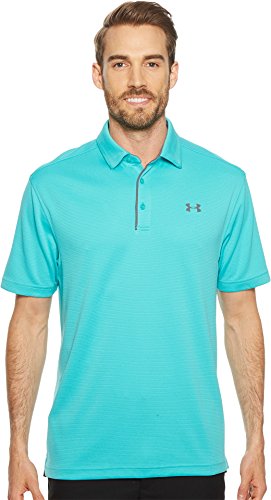 Under Armour Men's Tech Polo, Teal Punch (594)/Rhino Gray, Large