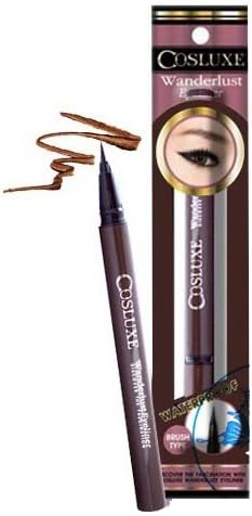 Cosluxe Wanderlust Liquid Eyeliner Waterproof Brush Type # Dark Brown (Pack of 2)