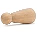 Wood Peg Dolls Unfinished 2 inch, Mom/Angel Shape, Pack of 50 Birch Wooden Peg People for Crafting, Miniature Figures, and Small World Play