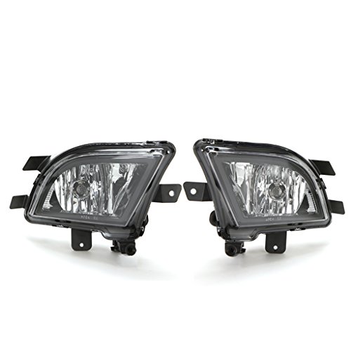 LEDIN for 2015 2016 Volkswagen Jetta Clear Lens Fog Lights Set with Wire Harness + Bezel + Switch + Bulbs
