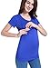 SUIEK Maternity Nursing Shirt Tops Tank For Breastfeeding (Medium, Blue)