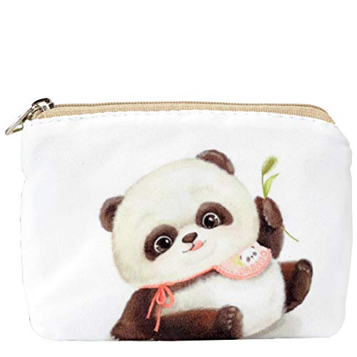 Women and Girls Cute Fashion Coin Purse Wallet Bag Change Pouch Key Holder (Baby Pandas)