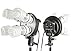 Fancierstudio 2400 watt lighting kit softbox light kit video lighting kit with Background stand 6'x9' Black, White and Chromakey green backdrop by Fancierstudio UL9004S3 6x9BWG
