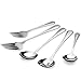 ChefGiant Serving Utensil Set 5-Piece 18/8 Stainless Steel Complete Regency Elegant Line Serveware Flatware Set - Spoons, Forks & Slotted Spoon - For Home & Commercial Use - Gift Boxed