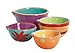 Anchor Hocking 4-Piece Ceramic Nesting Decorated Prep Bowl Set
