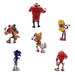 JoySee 6pcs Sonic The Hedgehog Action Figures, Cake