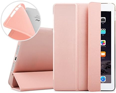 EssFeeni iPad Mini 3 Soft Case, TPU Shell Smart Ultra Slim Shockproof Soft Case Auto Wake / Sleep Magnetic Protective Case Cover for iPad Mini 1/iPad Mini2/iPad Mini 3 Rose Gold