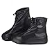 Whose Lemon Fashion Waterproof Shoes Cover Rain/Snow - Proof Reusable Zippered Protective Shoes Covers All Season Available for Outdoor Actities, Camping, Fishing, Trip XXL Black