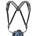 USA Gear DSLR Camera Strap Chest Harness with Quick Release Buckles, Polka Dot Neoprene Pattern and Accessory Pockets - Compatible with Canon, Nikon, Sony and More Point and Shoot, Mirrorless Cameras primary