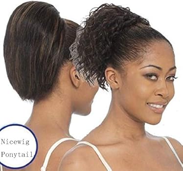 Buy Nicewig 12 Straight Wrap Drawstring 100 Human Hair Ponytail