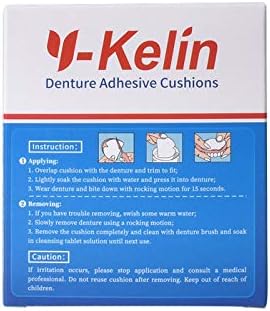 Y-Kelin Denture Adhesive Cushions Upper 30 Pads, 2 pack, white, 30 Count (Pack of 2) - Image 5