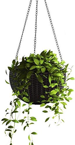 SYPRAM PRODUCTIONS Hanging Flower Pot Basket with Hook Chain for Home Balcony Beautiful Round Gamla Pot Flower Hanging Pot for Garden