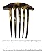 Parcelona French Medium Interlocking 5 Teeth Celluloid Light Shell Set of 2 French Hair Side Combs Flexible Durable Strong Hold Hair Clips Women No Slip Styling Girls Hair Accessories, Made in France