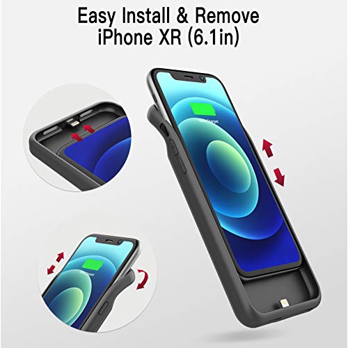 BOPPS Battery Case for iPhone XR, 6000mAh Portable Charging Case for
