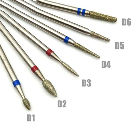 6 Type Diamond Nail Drill Bit Rotary Burr Milling Cutter Bits For Manicure Electric Nail Drill Accessories Nail Tools D3