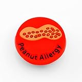 Peanut Allergy Button for Kids Rubber Medical Bracelet