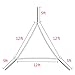 Ollieroo Shade Sail UV Block Fabric Patio Outdoor Canopy Sun Shelter with 5ft PE Ropes and Steel D-Rings 12x12x12ft Triangle Sand