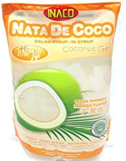 Nata De Coco in Syrup (Coconut Gel Mango Flavor) - 12.69oz (Pack of 1)