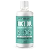 Omega C8 MCT Oil - 100% Pure Caprylic Acid - The Perfect Keto Diet Supplement for Coffee & Shakes - Additional Energy & Brain Fuel for Weight Loss - from Omega PowerCreamer - 64 Servings (32 oz)