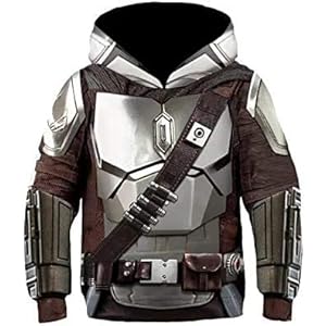Mandalorian Hoodie SW Film Cosplay Kostuum Accessoires 3D Print Unisex Peuter Kids Kostuum Film Mode Polyester Trui