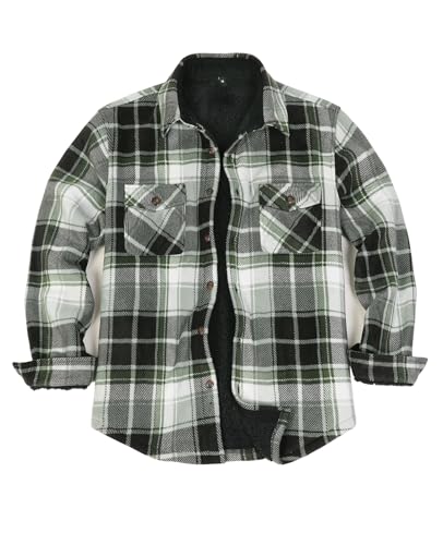 ZENTHACE Fleece Flannel Shirt Jacket