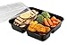 Meal Prep Containers 7-Pack of Reusable Portion Control Food Containers Made of FDA-Certified BPA-Free Polypropylene Are Microwavable Dishwasher-Safe and Stackable for Diet Weight Loss Plans