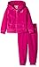 Juicy Couture Little Girls' Toddler 2 Piece Velour Hooded Jacket and Pant Set, Hot Pink, 3T