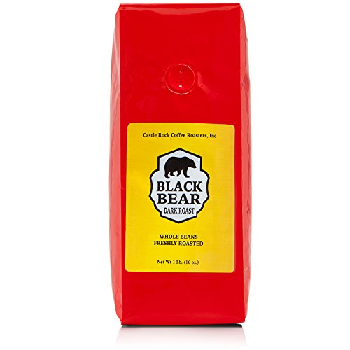 Black Bear Dark Roast Coffee Beans - 1 Lb Whole Bean French Roast Colombian Freshly Roasted Restaurant Quality Gourmet Coffee - Ideal for French Press, Drip Coffee