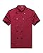 Chef Jackets Waiter Coat Short Sleeves Size L (Label:XXL) Red