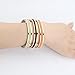 ZUOBAO Hair Tie Bracelet Stainless Steel Engraved Wheat Pattern Cuff Bangle (Silver)